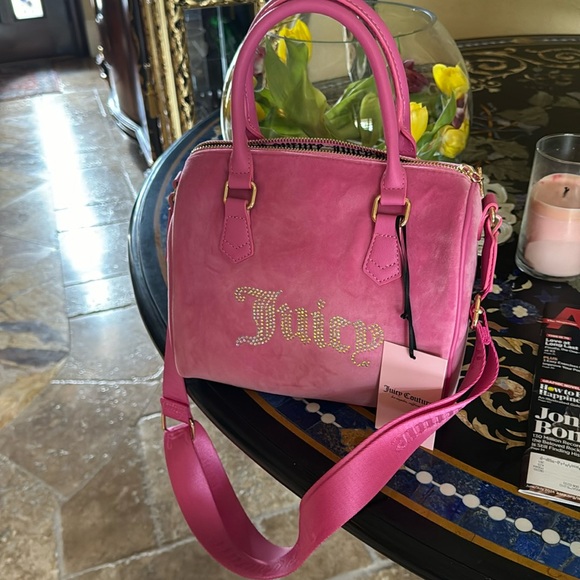 Juicy Couture Handbags - velour Juicy couture pink bag